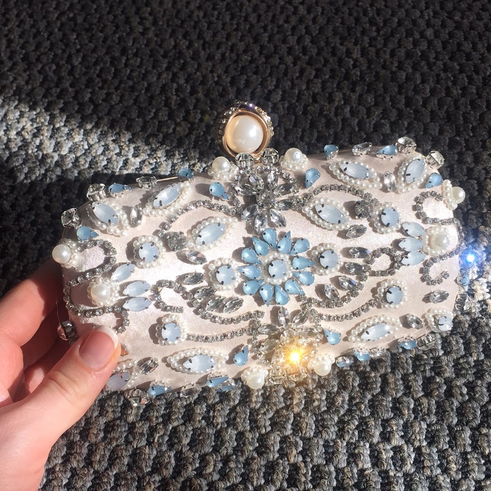 Jeweled evening clutch
